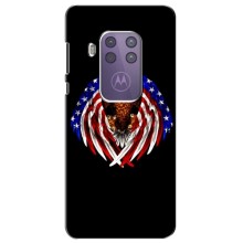 Чехол Флаг USA для Motorola One Pro (Крылья США)
