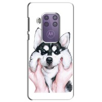 Бампер для Motorola One Pro с картинкой "Песики" – Собака Хаски