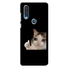 Бампер с принтом Мемы для Motorola One Vision – Кот в слезах