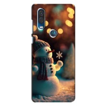 Чехлы на Новый Год Motorola One Vision – Снеговик праздничный