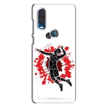 Чехлы с принтом Спортивная тематика для Motorola One Vision – Волейболист