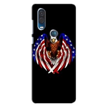 Чехол Флаг USA для Motorola One Vision – Крылья США