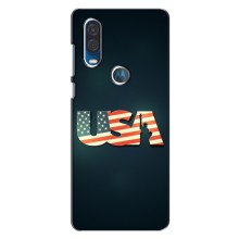 Чехол Флаг USA для Motorola One Vision – USA