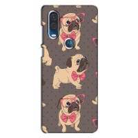 Чехол (ТПУ) Милые собачки для Motorola One Vision – Собачки Мопсики