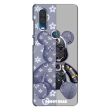 Силиконовый чехол для Motorola One Vision (Медведь Louis Vuitton)