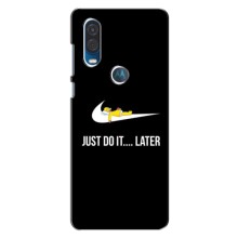 Силиконовый Чехол на Motorola One Vision с картинкой Nike – Later