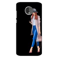 Чехол с картинкой Модные Девчонки Motorola Z4 – Девушка со смартфоном