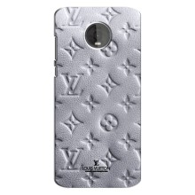 Текстурный Чехол Louis Vuitton для Мото Z4 – Белый ЛВ