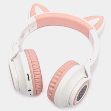 Накладные беспроводные наушники BOROFONE BO18 Cat ear – Белый