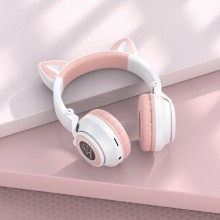 Накладные беспроводные наушники BOROFONE BO18 Cat ear – Белый