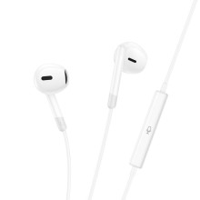 Стерео наушники Hoco M109 Pure joe (3.5mm/1.2m) – White