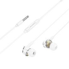 Наушники Borofone BM90 Miller universal (3.5mm/1.2m) – White