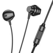 Стерео Навушники Hoco M125 Smart metal universal (3.5mm/1.2m) – Black