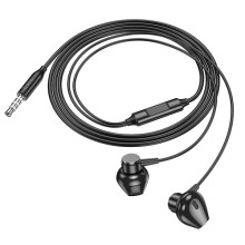 Стерео Навушники Hoco M125 Smart metal universal (3.5mm/1.2m) – Black