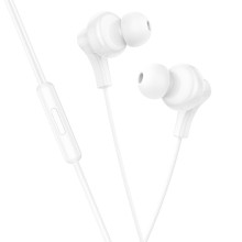 Стерео Навушники Hoco M114 Jia universal (3.5mm/1.2m) – White