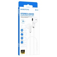 Наушники Borofone BM89 Surpass universal (3.5mm/1.2m) – White