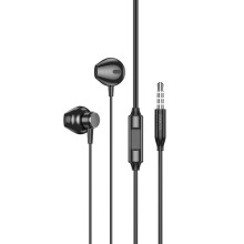 Стерео Наушники Hoco M125 Smart metal universal (3.5mm/1.2m) – Black