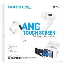 Беспроводные TWS наушники BOROFONE BW76 Brocade with Touch Screen and ANC – Белый