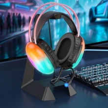 Накладные наушники Hoco W109 Plus Rich USB7.1 channel gaming (USB/2m) – Черный