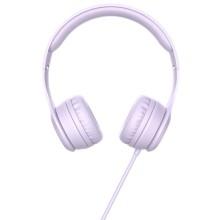 Накладні навушники Hoco W21 (3.5mm/1.2m) – Фіолетовий
