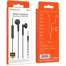 Навушники Borofone BM82 Art music wire control (3.5mm/1.2m) – Чорний