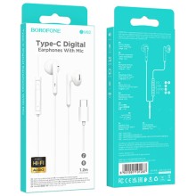 Наушники Borofone BM82 Art music (Type-C/1.2m) – Белый
