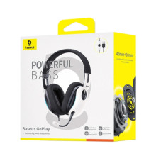 Накладные наушники Baseus OS GoPlay 1+ Max Gaming (USB-A/2m) (A00181003213-00) – Белый