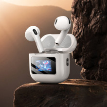 Беспроводные TWS наушники Hoco EW73 Randy with Touch Screen – Белый