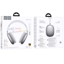 Накладные беспроводные наушники Hoco W65 Plus Happy ANC – Серебряный