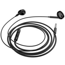 Наушники Borofone BM100 Max Fuente universal with microphone (3.5mm/1.2m) – Черный