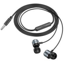 Наушники Borofone BM93 Platino universal with microphone (3.5mm/1.2m) – Серый