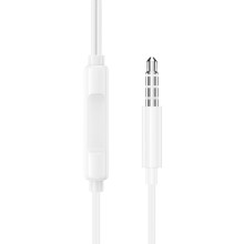 Наушники Borofone BM100 Fuente universal with microphone (3.5mm/1.2m) – Белый