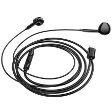 Наушники Borofone BM100 Fuente universal with microphone (Type-C/1.2m) – Черный
