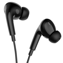 Наушники Borofone BM100 Pro Fuente universal with microphone (3.5mm/1.2m) – Черный