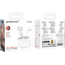 Беспроводные TWS наушники BOROFONE FQ9 Plus Peaceful ANC+ENC – Белый