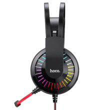 Накладные наушники Hoco W105 Joyful (USB+3.5mm/1.2m) – Красный