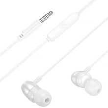 Наушники Borofone BM95 Excepcional universal with microphone (3.5mm/1.2m) – Серебряный