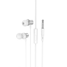 Стерео Навушники Hoco M110 Encourage metal (3.5mm/1.2m) – Срібний