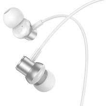 Стерео Навушники Hoco M110 Encourage metal (3.5mm/1.2m) – Срібний
