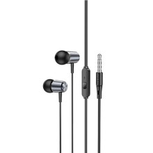 Стерео Навушники Hoco M108 Spring metal universal with mic (3.5mm/1.2m)