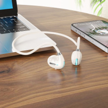 Bluetooth Навушники Hoco ES68 Musical air conduction – Білий