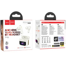 Бездротові TWS навушники Hoco EQ21 Sandy with Touch Screen ANC+ENC – Білий