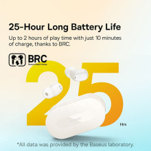 Бездротові TWS навушники Baseus Bowie EZ10 OS (A00054300116-Z) – Білий