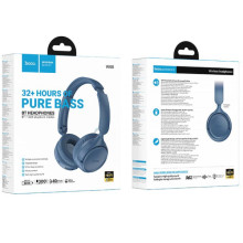 Накладні бездротові навушники Hoco W66 Wave – Блакитний