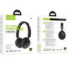 Накладні бездротові навушники Hoco W66 Wave – Чорний