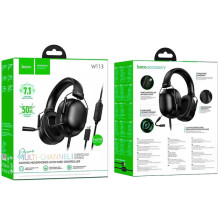 Накладні навушники Hoco W113 Dynamic (USB7.1+3.5mm/2m) – Чорний