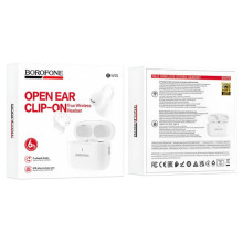 Беспроводные TWS наушники Borofone BW95 Cancion clip-on – Белый