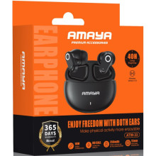 Бездротові TWS навушники Amaya ATW-33 Gaming – Чорний
