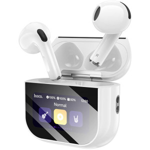 Беспроводные TWS наушники Hoco EW82 Sparkle with Touch Screen – Белый