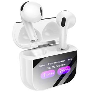 Беспроводные TWS наушники Hoco EW82 Sparkle with Touch Screen – Белый